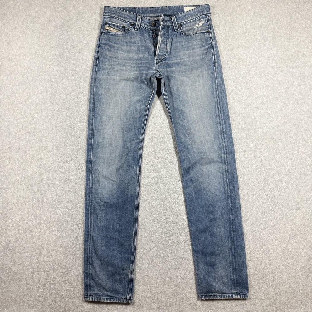 Diesel Keever Jeans Men 30x34 Blue‎ Tapered Leg Medium Wash Made in Italy 0073H